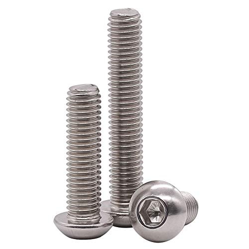 100 pcs by Eastlo Fastener Allen Hex Drive 1/4-20 x 3/8 Button Head Socket Cap Bolts Screws Fully Machine Thread 304 Stainless Steel 18-8 Bright Finish 100 pcs by Eastlo Fastener Allen Hex Drive 1/4-20 x 3/8 Button Head Socket Cap Bolts Screws Fully Machine Thread 304 Stainless Steel 18-8 Bright Finish